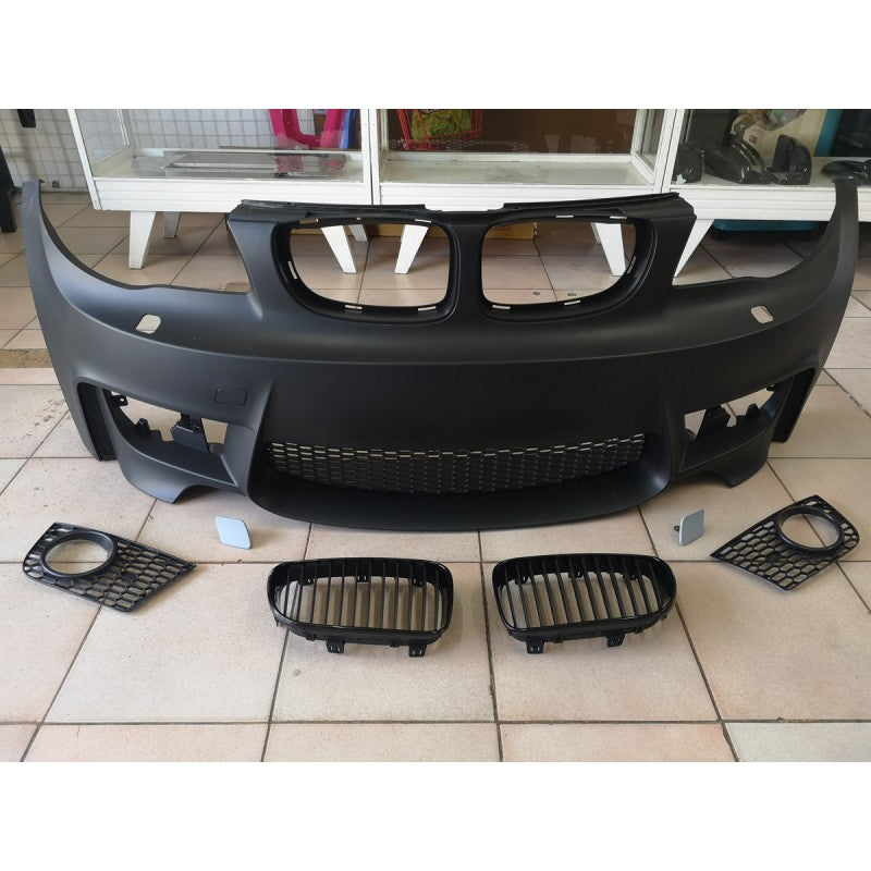 E82 E87 1M style front bumper w/grille