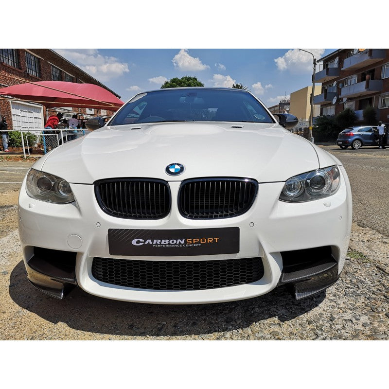E92 M3 MP style prepreg carbon fiber front splitters
