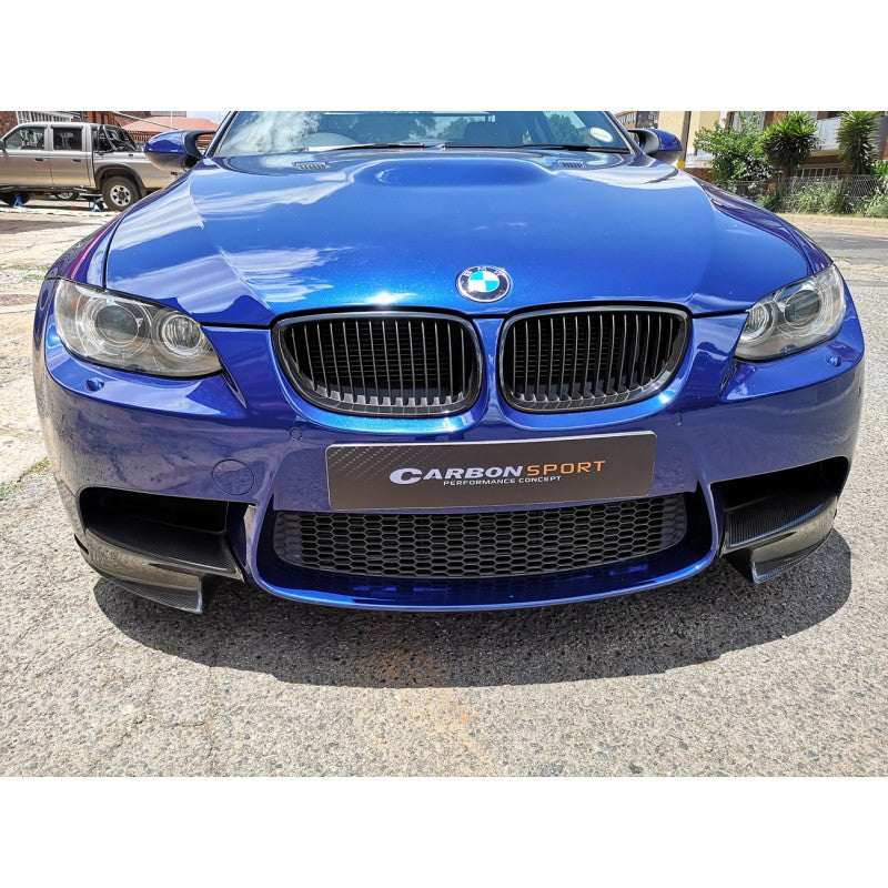 E92 M3 MP style prepreg carbon fiber front splitters