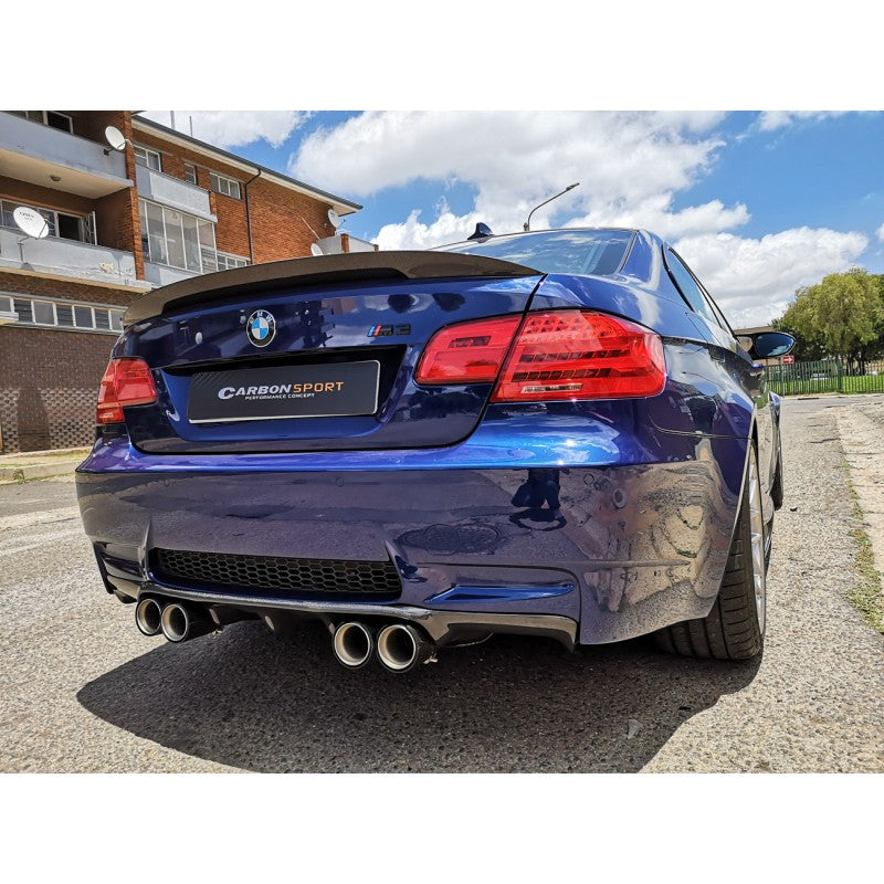 E92 M3 V2-Style carbon fiber rear diffuser