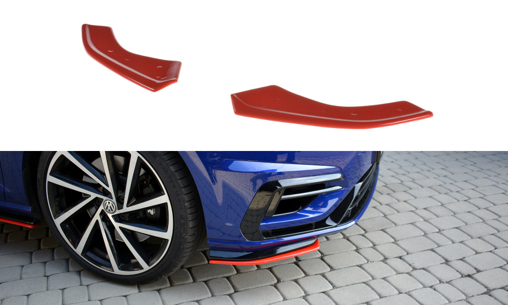 MAXTON DESIGN FRONT SPLITTER V.8 VW GOLF 7 R / R-LINE FACELIFT