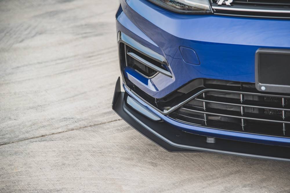 MAXTON DESIGN RACING DURABILITY FRONT SPLITTER + FLAPS VW GOLF 7 R / R-LINE FACELIFT