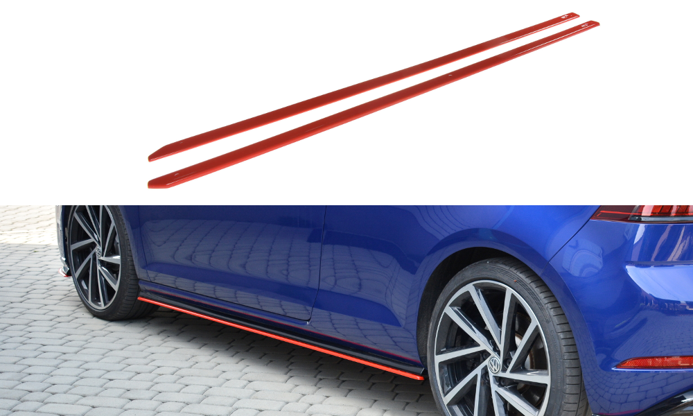 MAXTON DESIGN SIDE SKIRTS DIFFUSERS V.2 VW GOLF 7 R / R-LINE FACELIFT