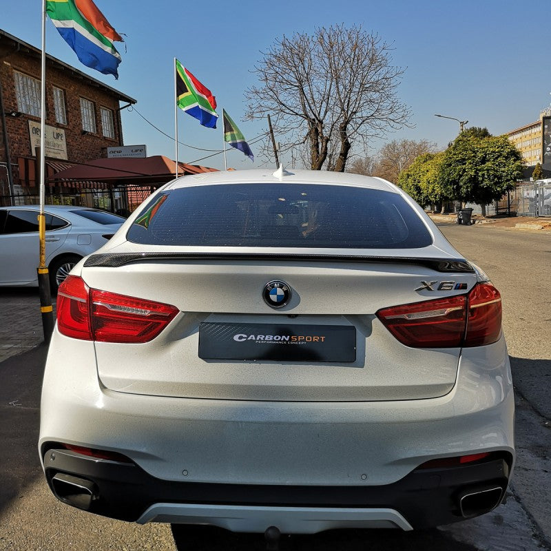 F16 X6 P style (OE) carbon fiber boot spoiler