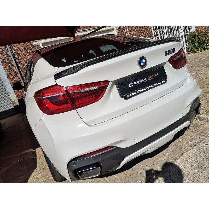 F16 X6 P style (OE) carbon fiber boot spoiler