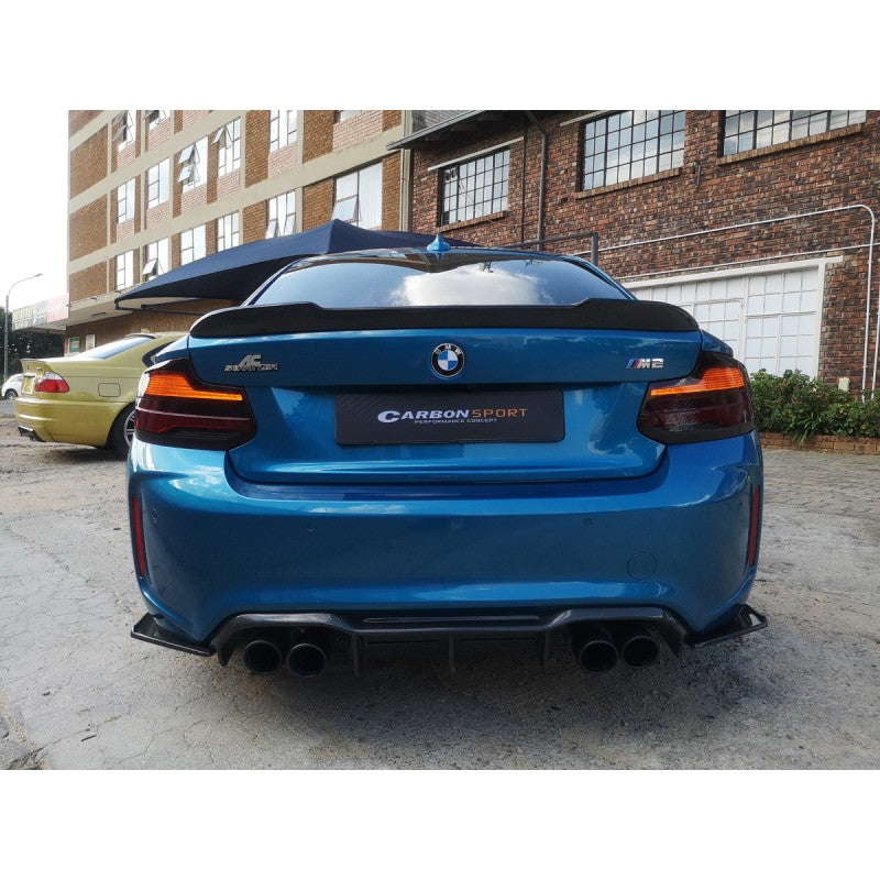 F22 F87 CS style carbon fiber boot spoiler