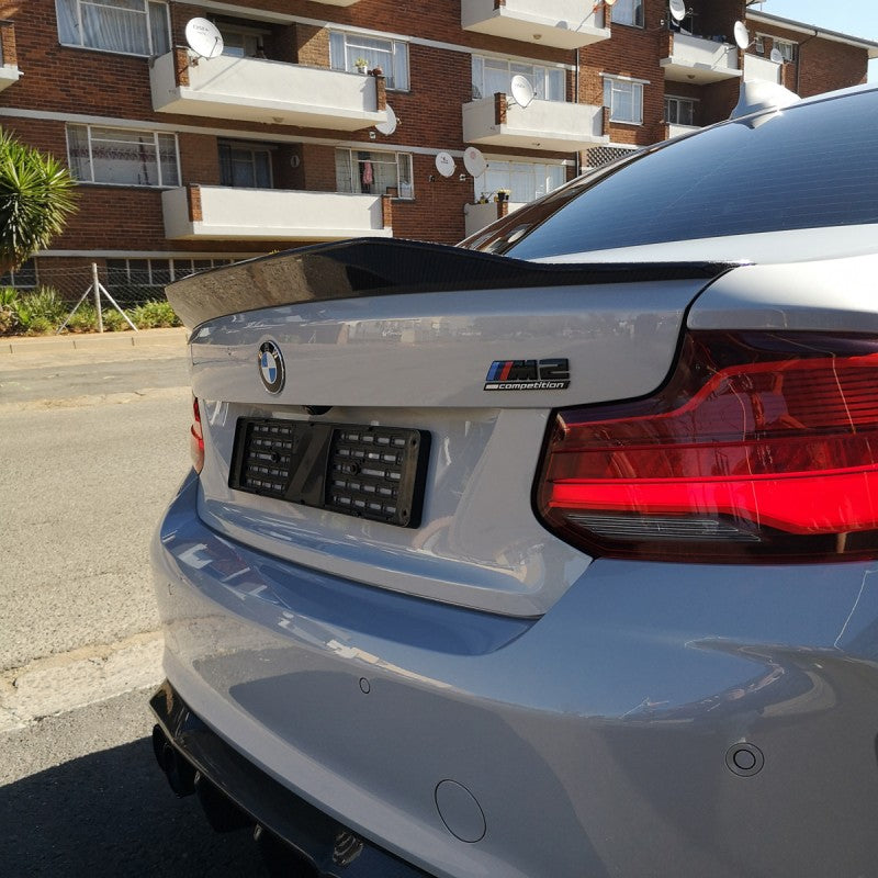F22 F87 Exotic V2-style carbon fiber boot spoiler