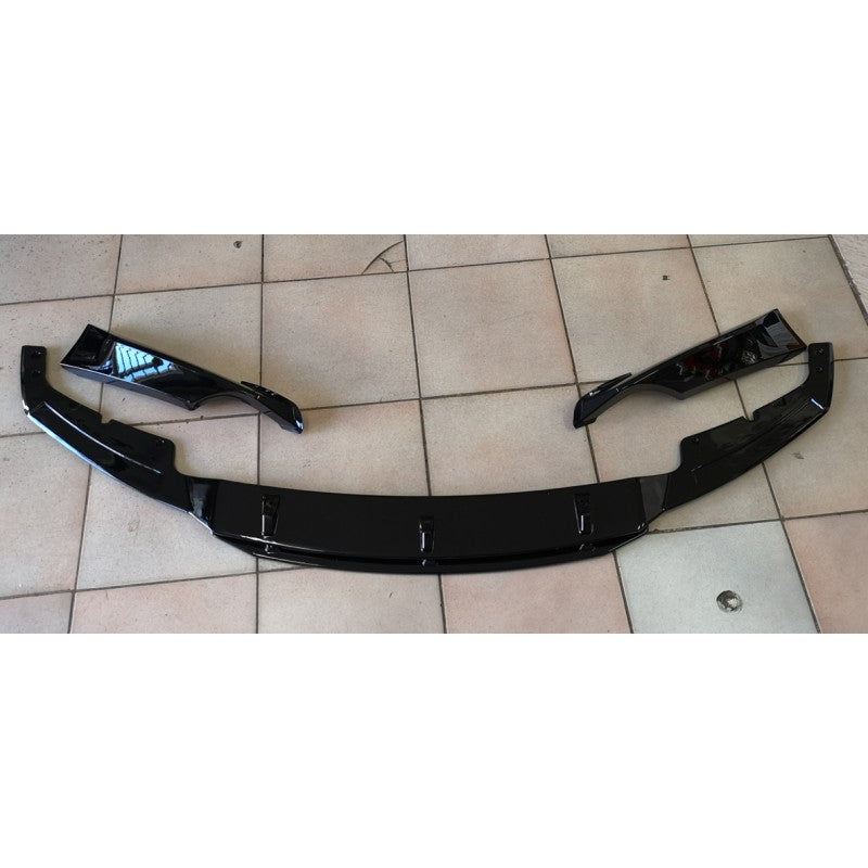 F30 Mtech 3D style gloss black 4pcs front lip