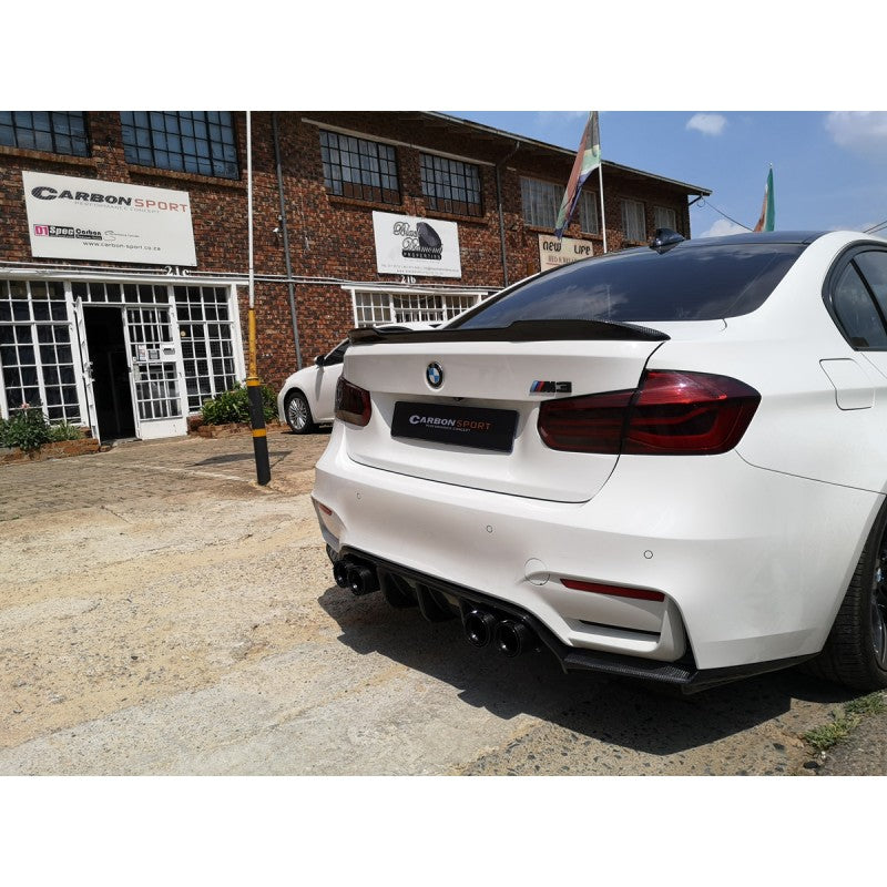 F30 F80 CS style carbon fiber boot spoiler