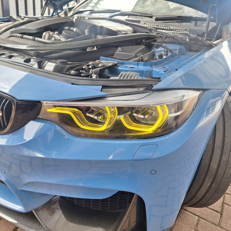 F32 F80 F82 LED headlight w/yellow DRL (9 pin - 13-15 Adaptive model)