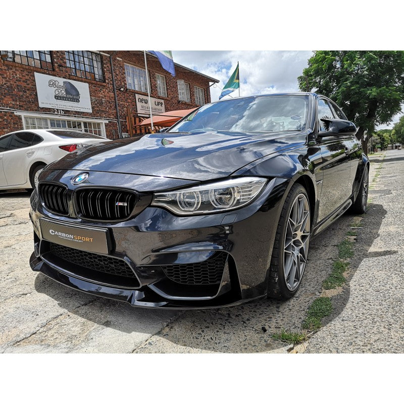 F80 M3 / F82 M4 CS style gloss black front lip