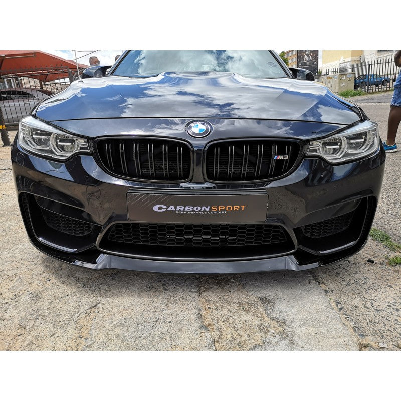 F80 M3 / F82 M4 CS style gloss black front lip
