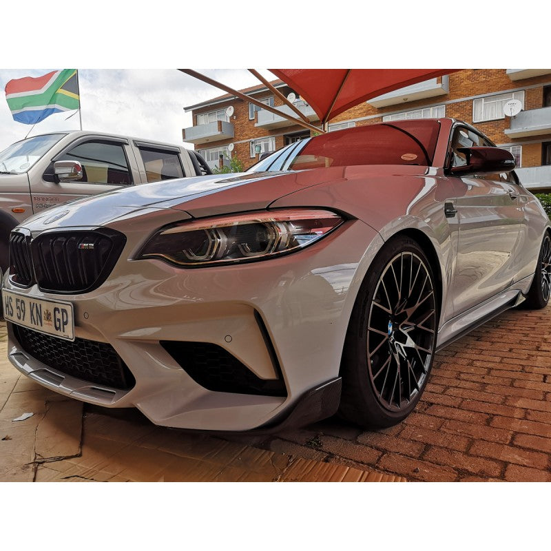 F87 M2 MP style carbon fiber front splitter