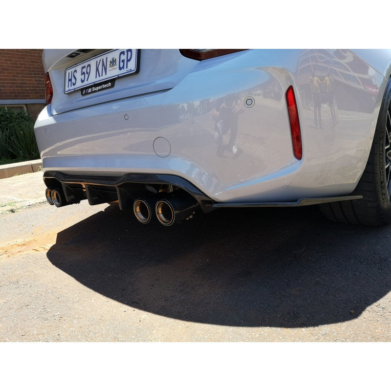 F87 M2 MTC style 3pcs carbon fiber rear diffuser