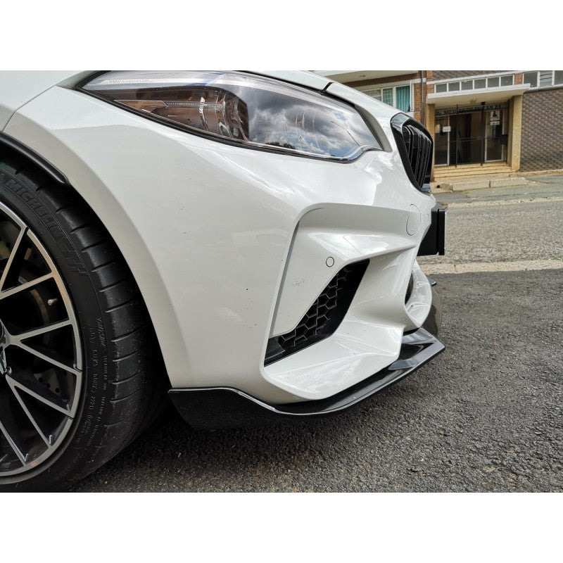 F87 M2 CS-style gloss black front lip