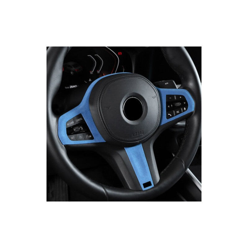 G-Series steering trim suede alcantara cover (blue)