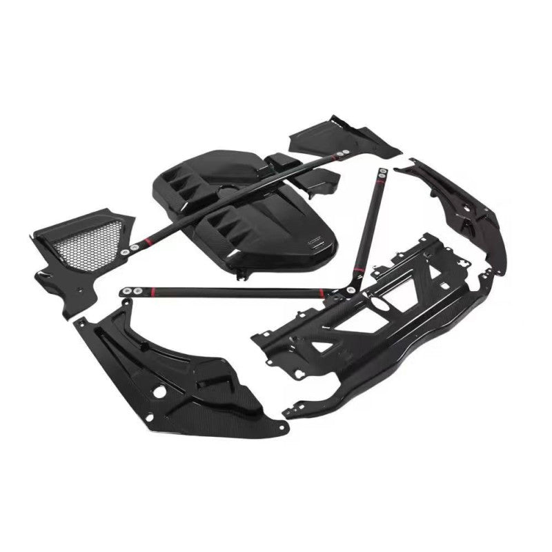 G80 G82 dry carbon fiber engine cover & strut brace kit