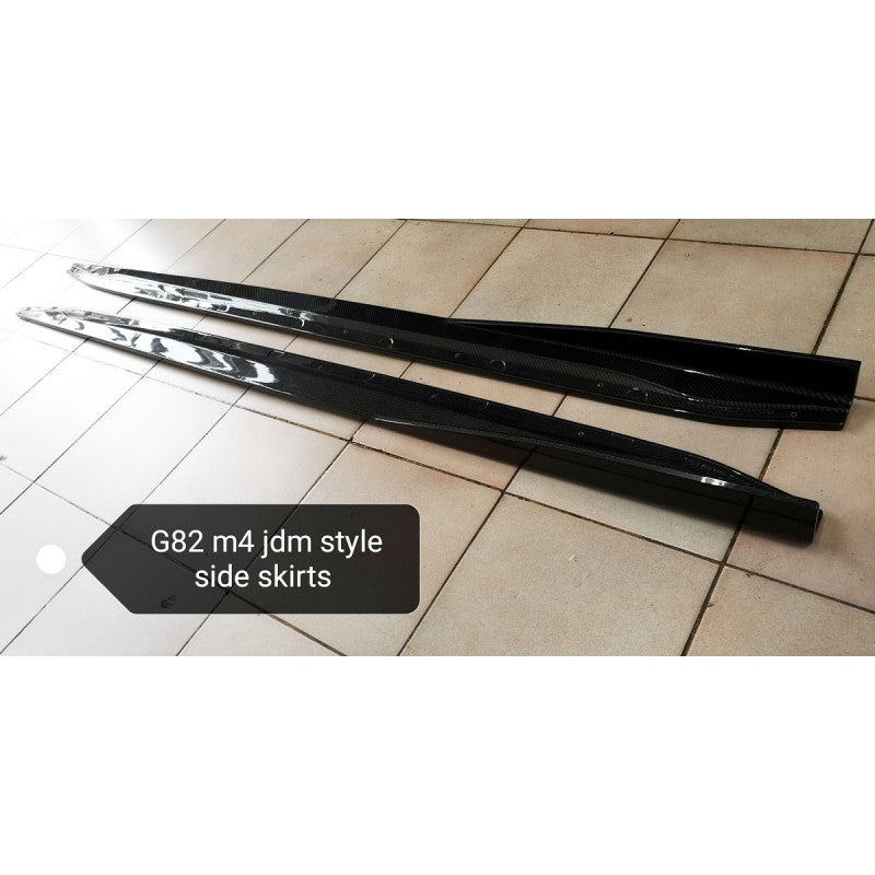G82 M4 JDM style carbon fiber side skirt