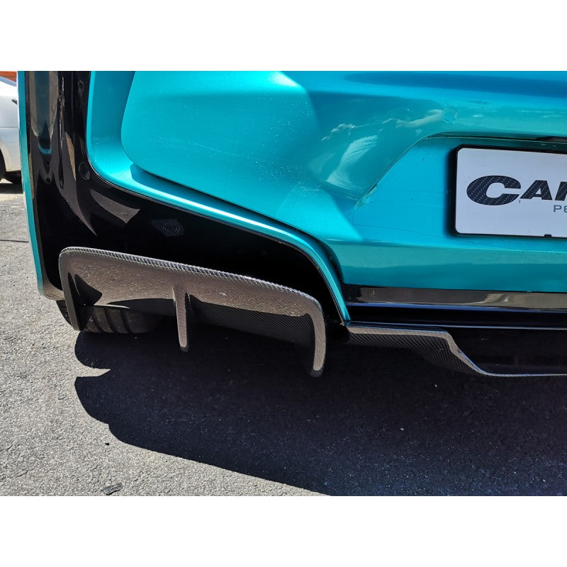 I8 Z-style carbon fiber rear diffuser (3pcs)