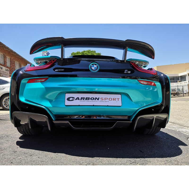 I8 Z-style carbon fiber rear diffuser (3pcs)