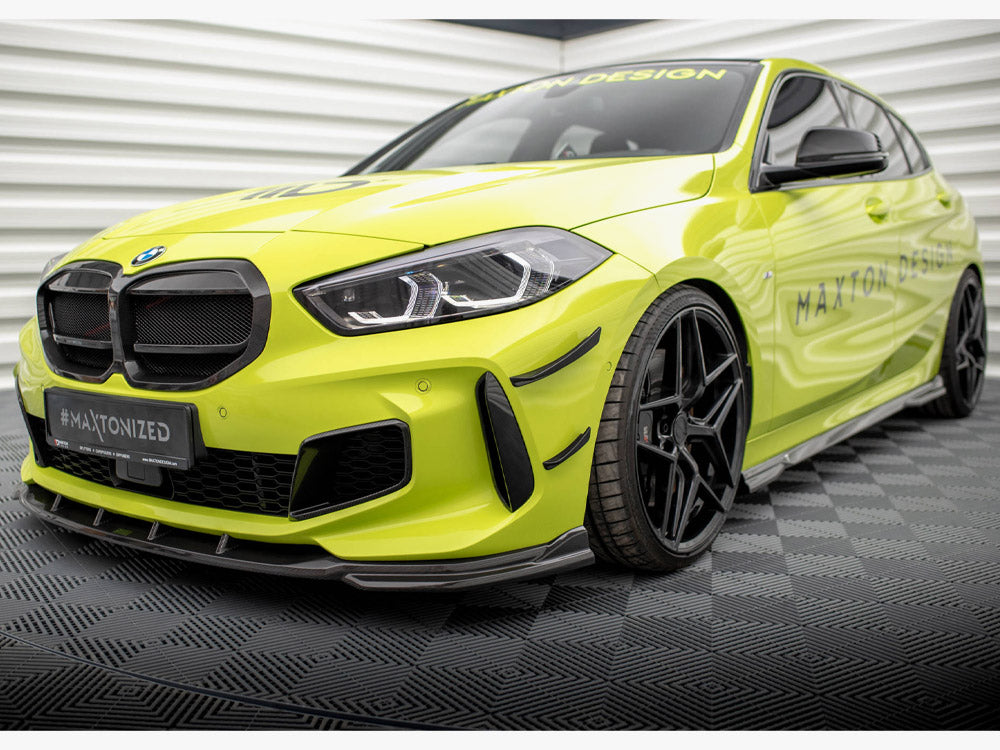 Carbon Fiber Front Bumper Wings (Canards) compatible with BMW 1 F40 M-Pack / M135i - 2