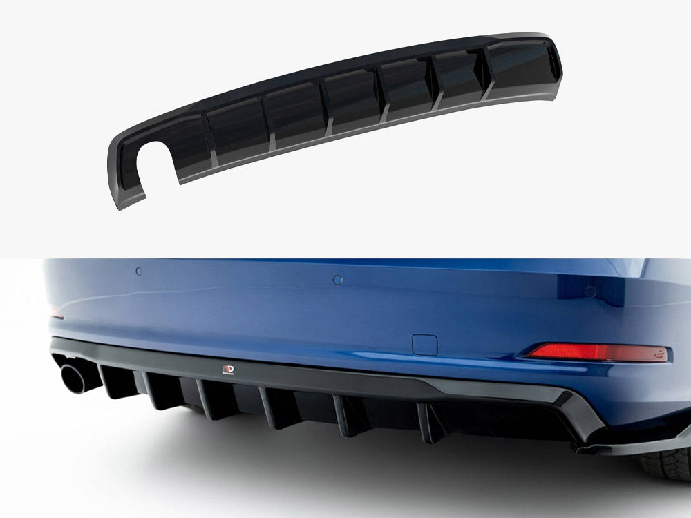 Maxton Design Rear Valance Audi A3 Sedan 8V single exhaust one side