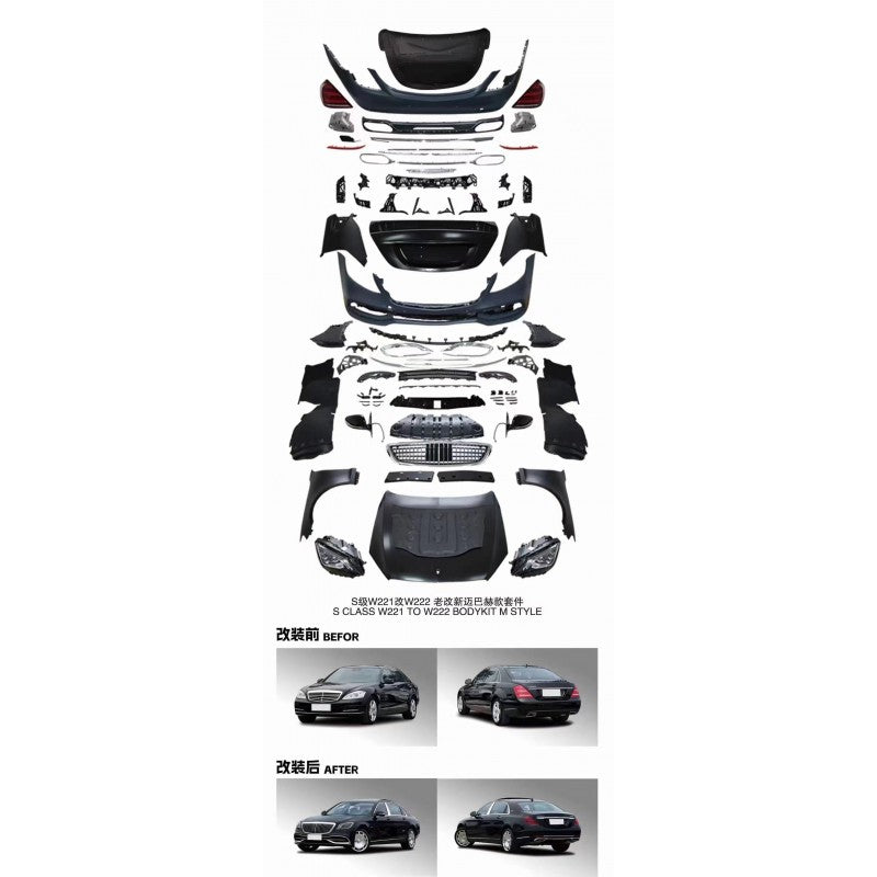 W221 - W222 Maybach style conversion bodykit
