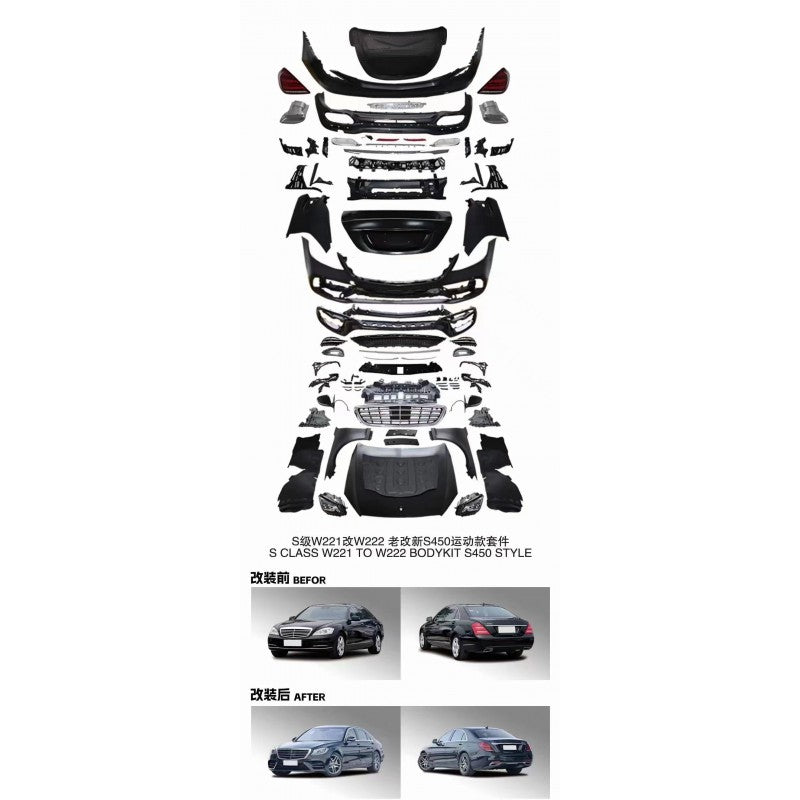 W221 - W222 S450 conversion bodykit