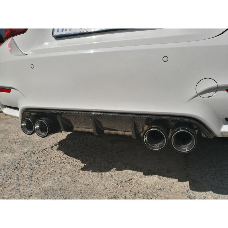 67-90mm (chrome) MP style carbon fiber tailpipe