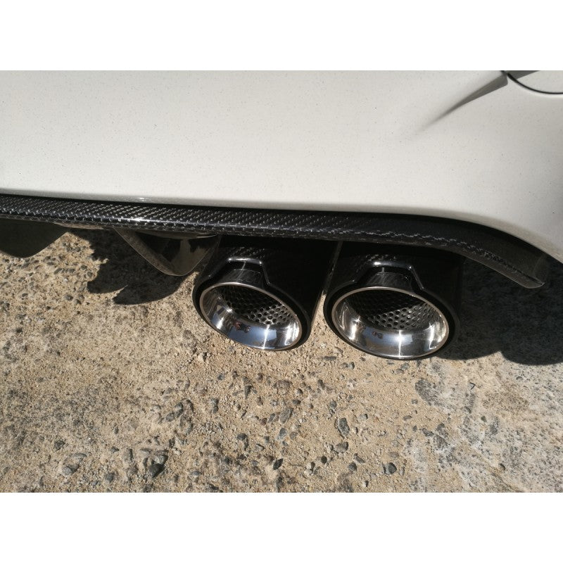 70-90mm (chrome) MP style carbon fiber tailpipe