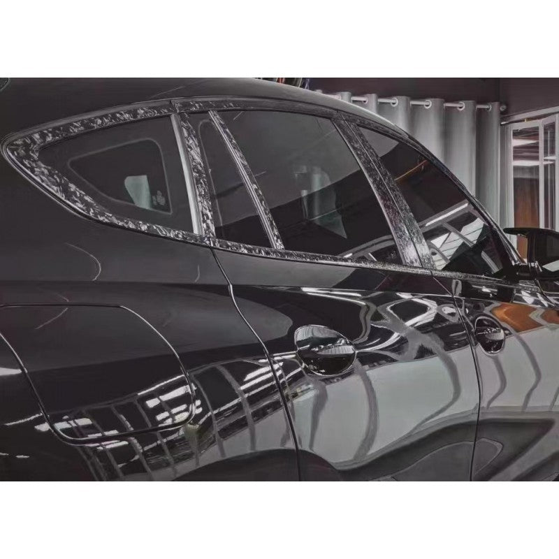 PET black 3D forged carbon vinyl wrap