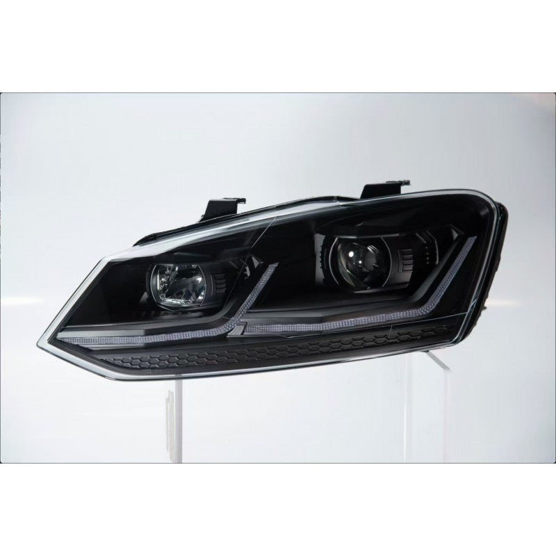 Polo 6 upgrade 7.5 style Headlights (Silver)