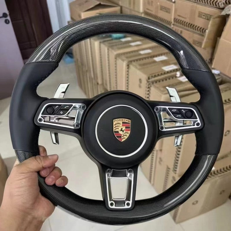 Porsche upgrade carbon fiber steering wheel w/airbag