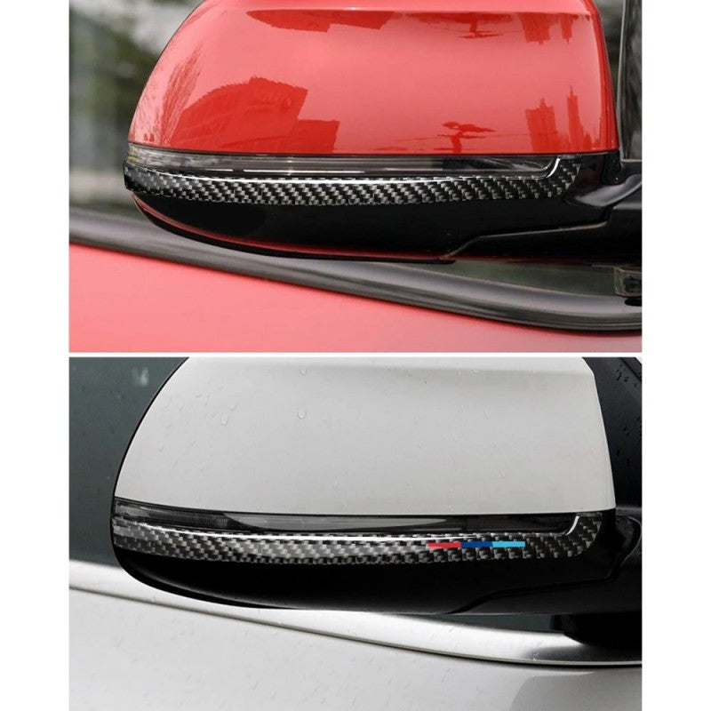 Rear view mirror anti rub carbon fiber strips