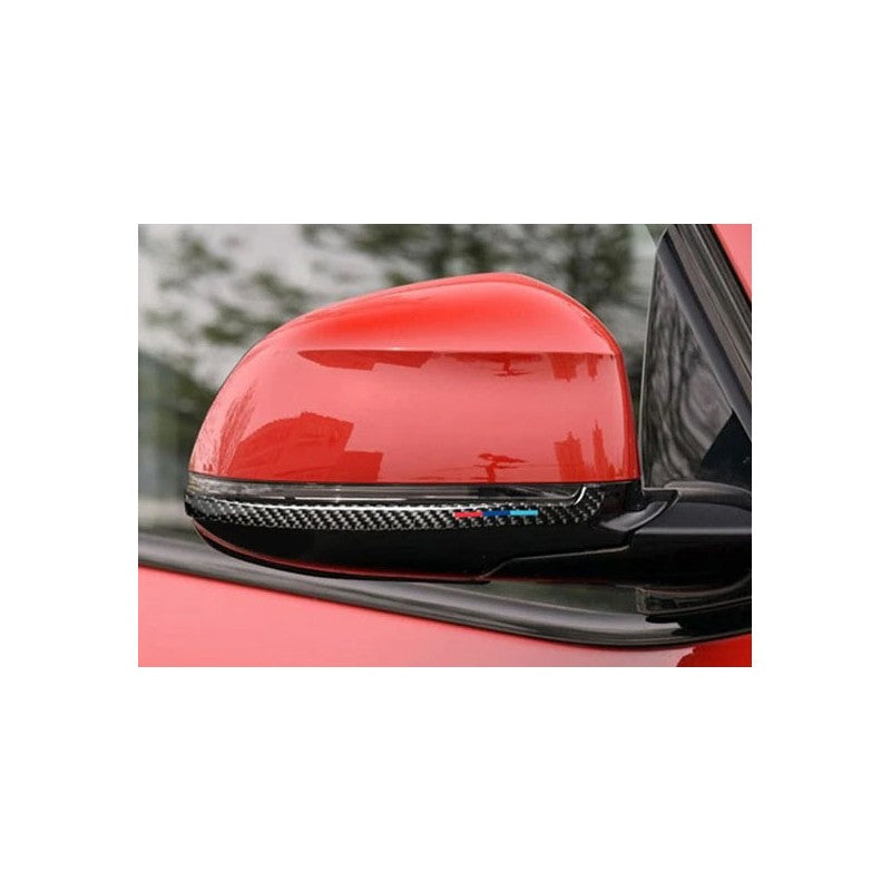Rear view mirror anti rub carbon fiber strips