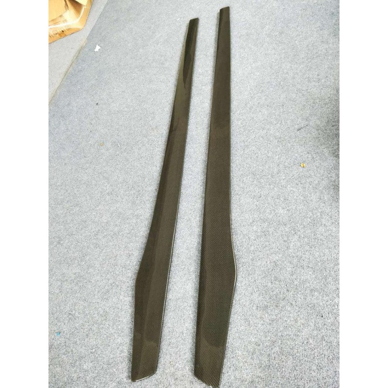 Universal V style carbon fiber side skirt extension