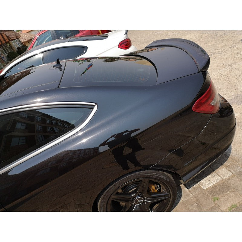 W204 2D VRS-style carbon fiber boot spoiler