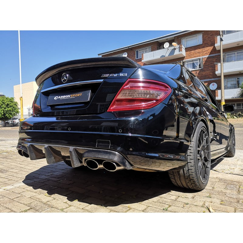 W204 C63 08-11 AMG carbon fiber rear diffuser