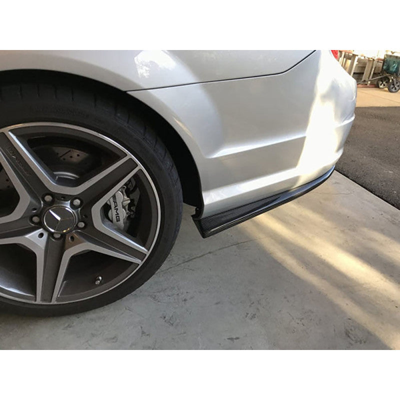 W204 C63 AMG carbon fiber rear splitters