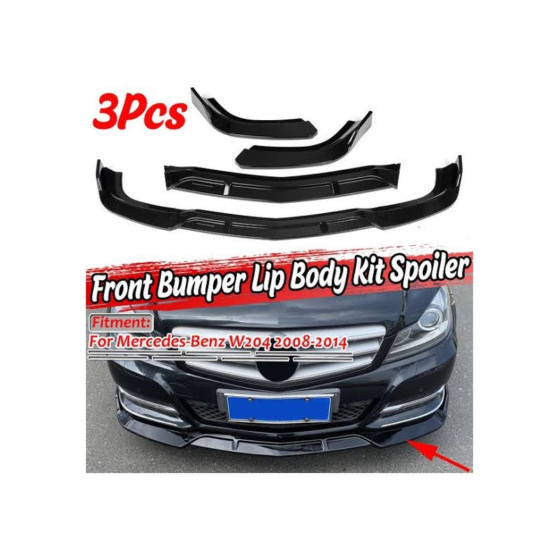 W204 non-AMG B-style 3pcs front lip