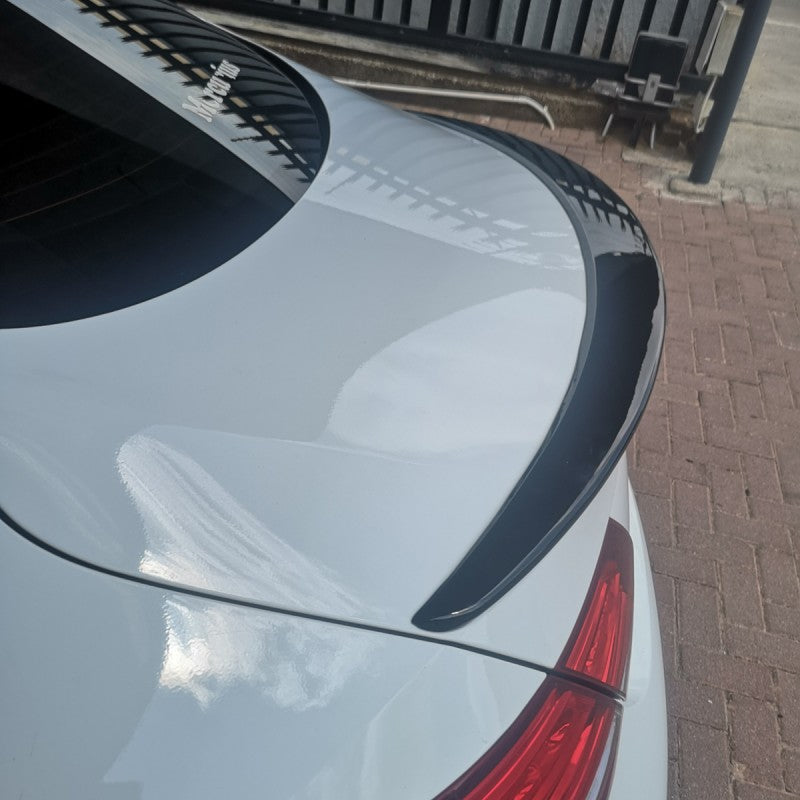 W205 2D AMG style gloss black boot spoiler
