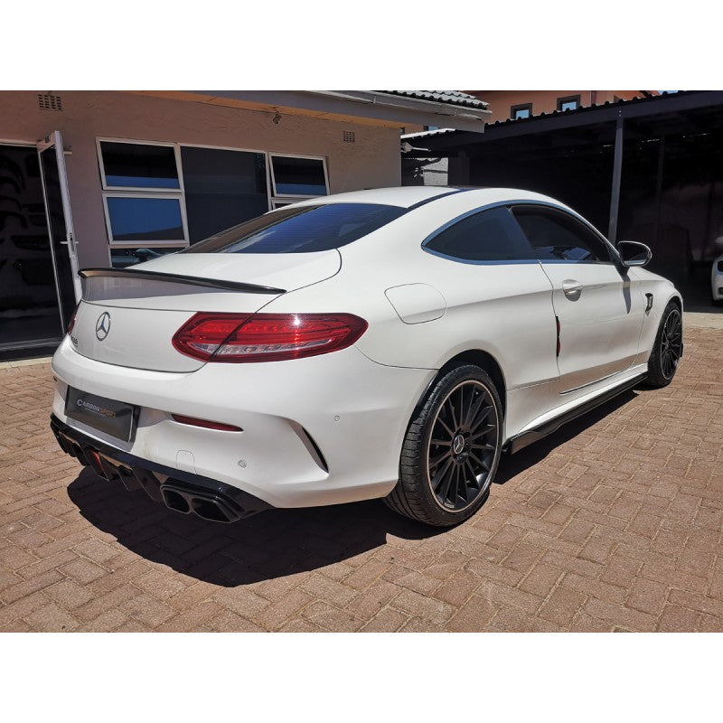 W205 2D AMG B-style rear diffuser w/tailpipe