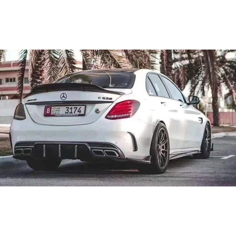 W205 4D AMG C63 carbon fiber rear diffuser