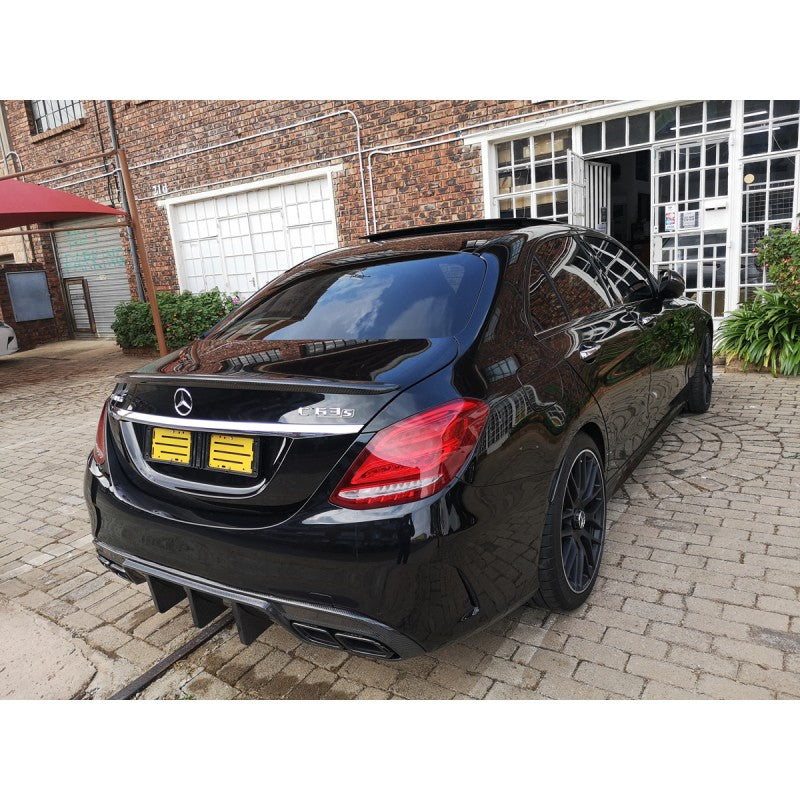 W205 4D AMG C63 carbon fiber rear diffuser