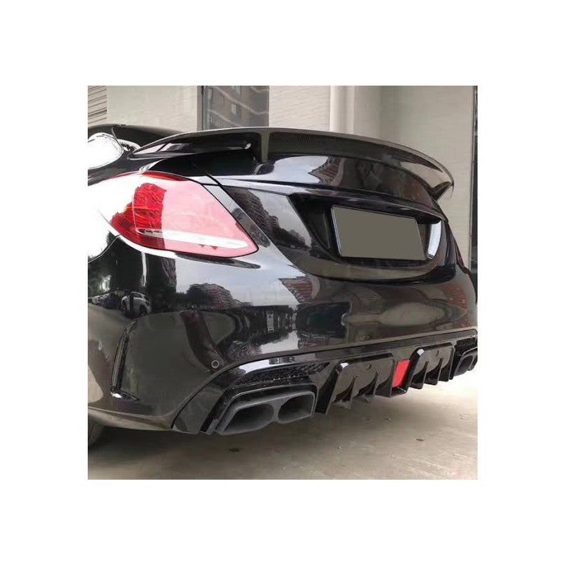 W205 4D AMG B-style rear diffuser w/tailpipe