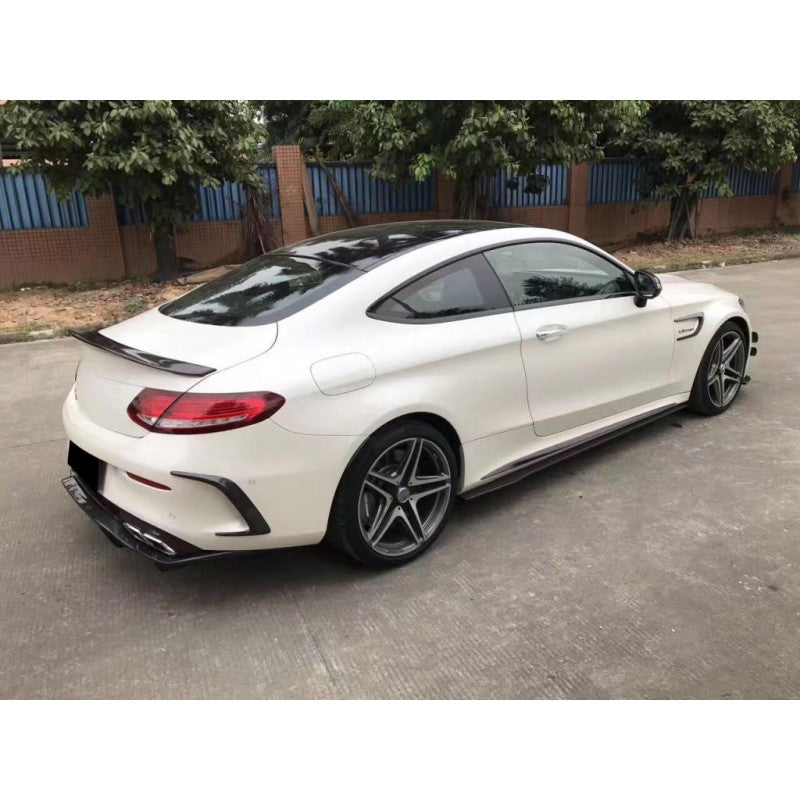 W205 C63 2D PSM carbon fiber side skirts