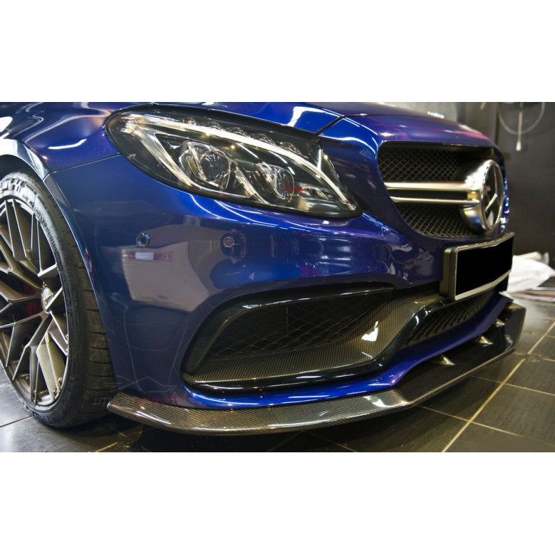 W205 C63 PSM-style carbon fiber front lip
