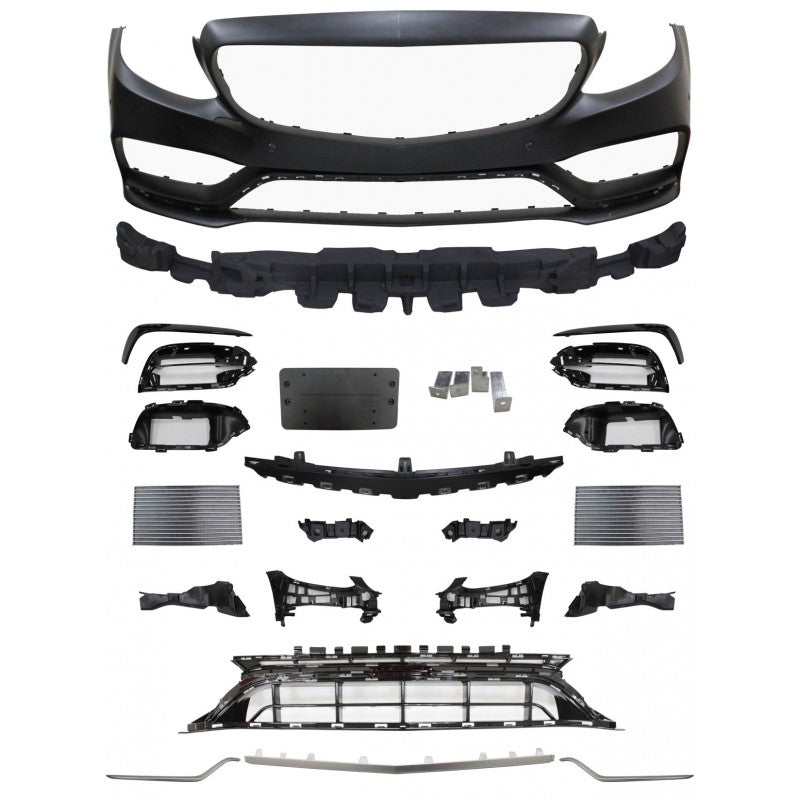 W205 C63 style front bumper for non-C63