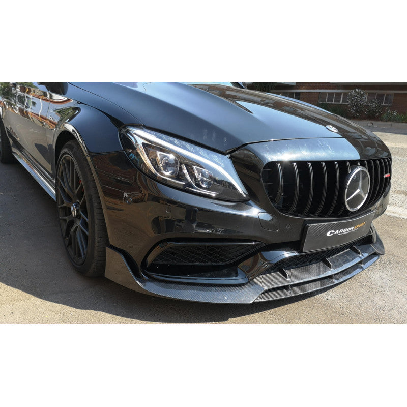 W205 C63 2D B-Style carbon fiber front lip