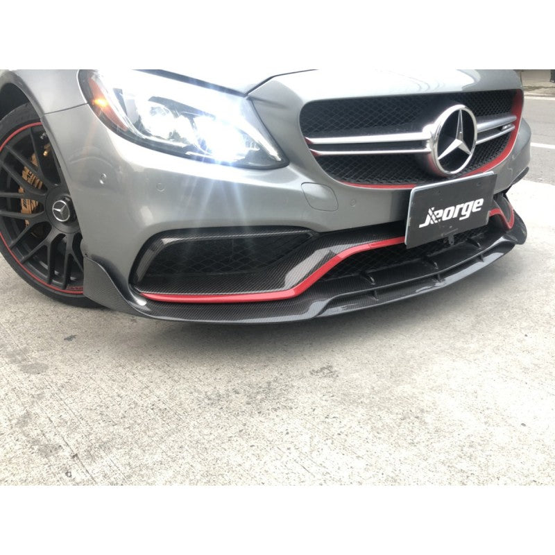 W205 C63 2D B-Style carbon fiber front lip